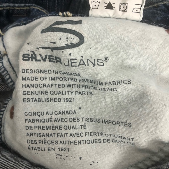 SILVER Women’s Blue Jeans Size 7/8 (29) SUKI Surplus Button Pockets Distressed - Picture 9 of 16